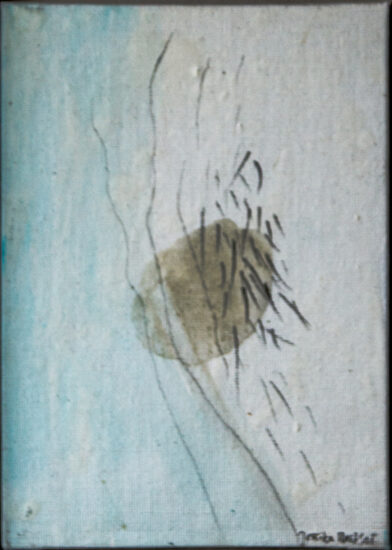 Balance 1: 15x20,Acryl, Gesteinsmehl, Bleistift auf  Leinwandkarton,2016