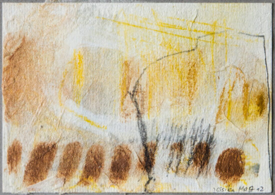 Land 1: 15x20,Acryl, Gesteinsmehle, Kreide, Bleistift auf Papier,2012