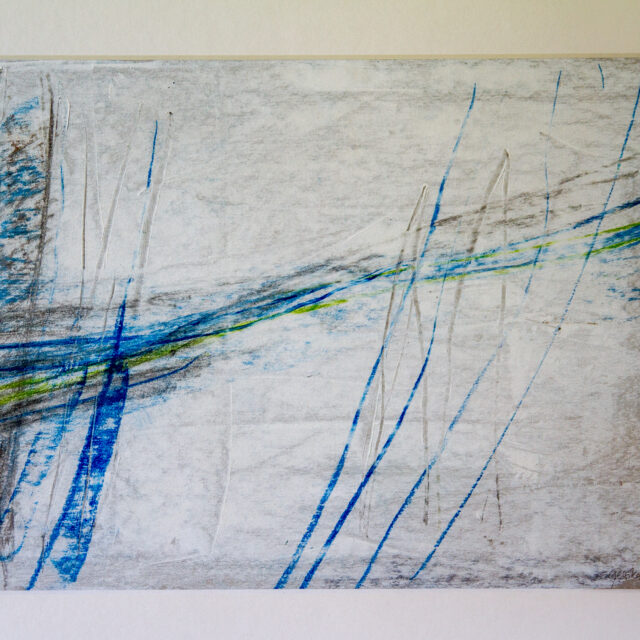 Verweht: 30x40,Acryl, Kreide auf Pappe,2010