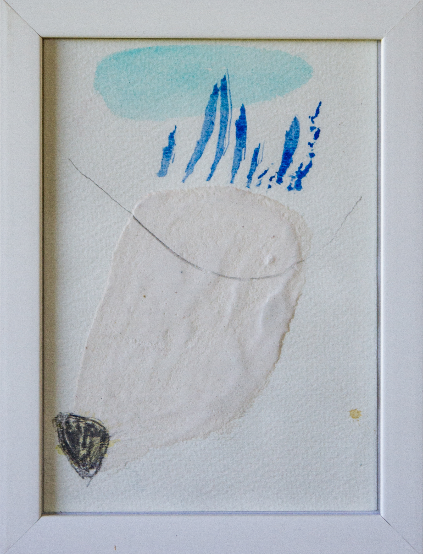 Winterweiß 2: 15x20,Acryl, Gesteinsmehle, Bleistift auf Papier,2014