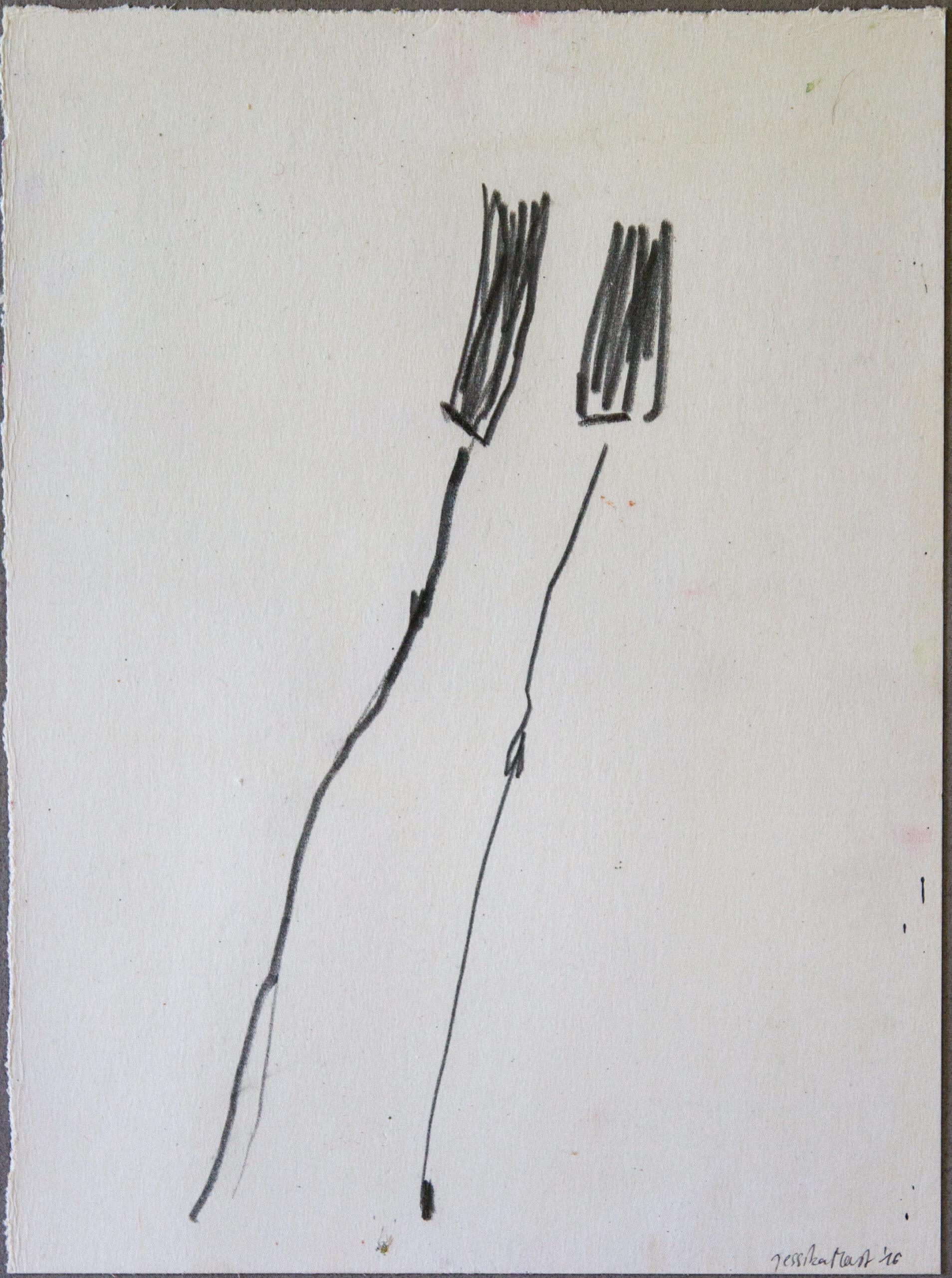 Zweisam 1: 24x30,Acryl, Gesteinsmehle, Bleistift, Buntstift auf Papier,2016