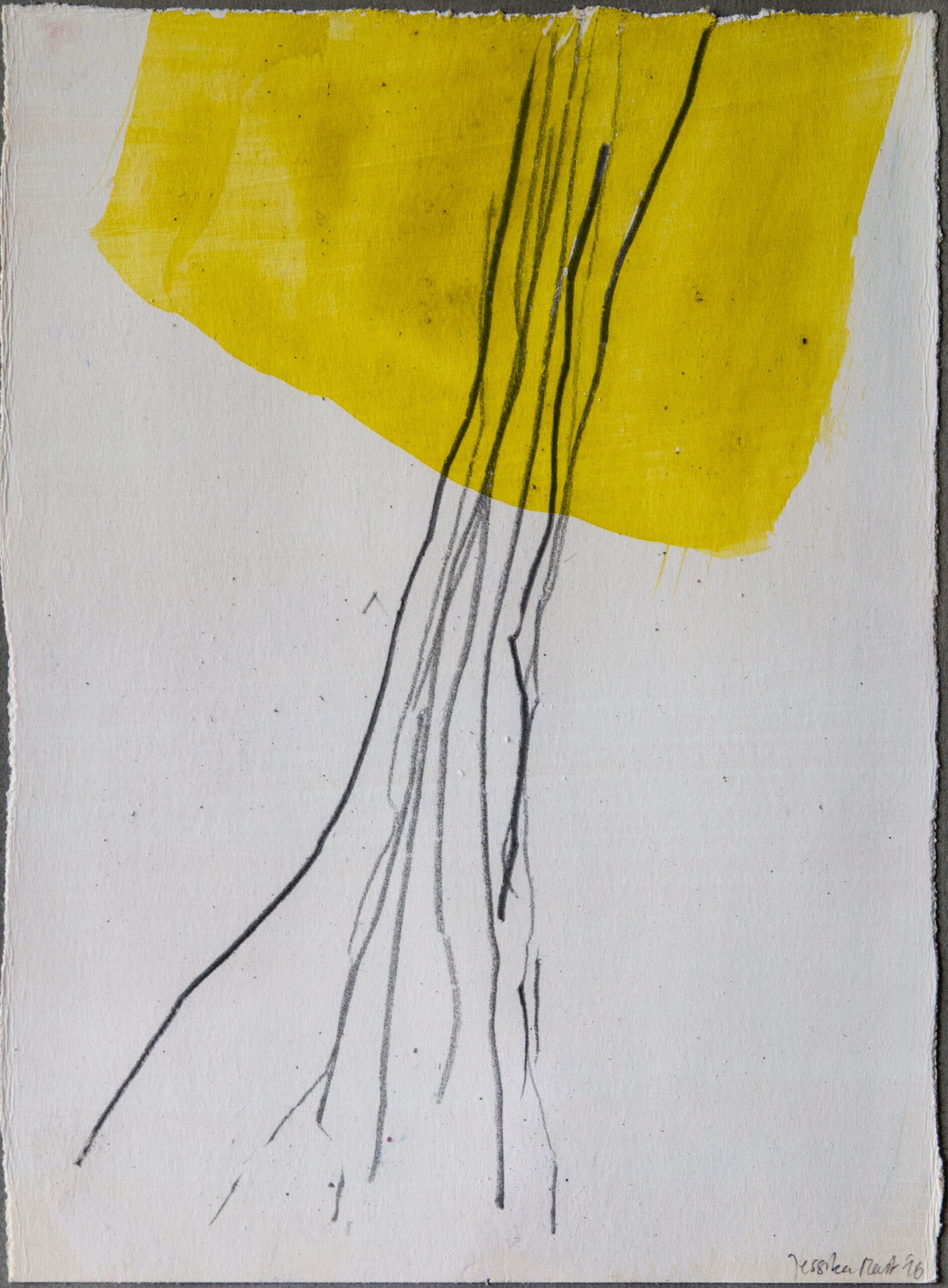 Zweisam 5: 24x30,Acryl, Gesteinsmehle, Bleistift, Buntstift auf Papier,2016